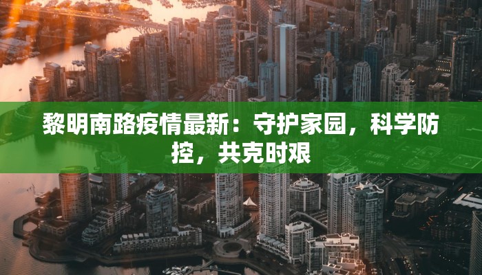 黎明南路疫情最新：守护家园，科学防控，共克时艰