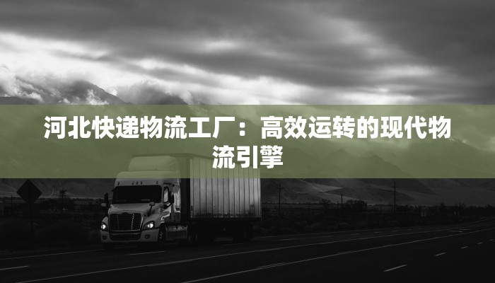 河北快递物流工厂：高效运转的现代物流引擎