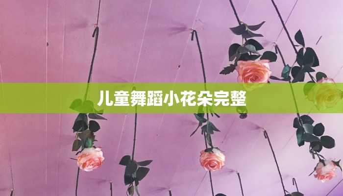 儿童舞蹈小花朵完整 儿童舞蹈小花朵完整