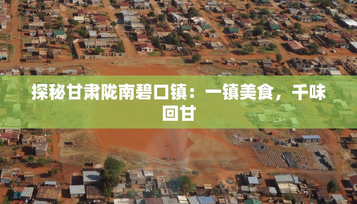 探秘甘肃陇南碧口镇:一镇美食,千味回甘 探秘甘肃陇南碧口镇:一镇美食,千味回甘