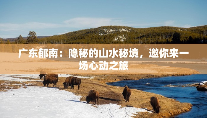 广东郁南：隐秘的山水秘境，邀你来一场心动之旅