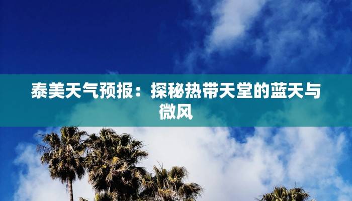 泰美天气预报：探秘热带天堂的蓝天与微风