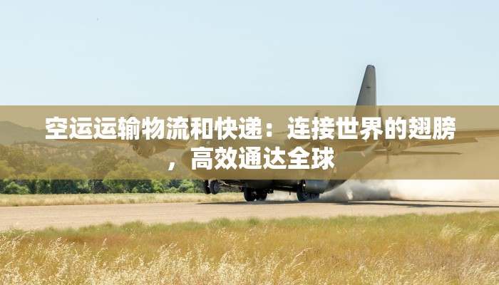 空运运输物流和快递:连接世界的翅膀,高效通达全球 空运运输物流和快递:连接世界的翅膀,高效通达全球