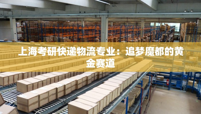 上海考研快递物流专业：追梦魔都的黄金赛道