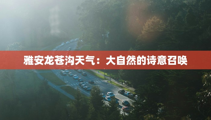 雅安龙苍沟天气:大自然的诗意召唤 雅安龙苍沟天气:大自然的诗意召唤