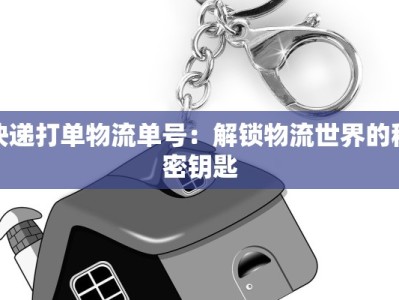 快递打单物流单号：解锁物流世界的秘密钥匙