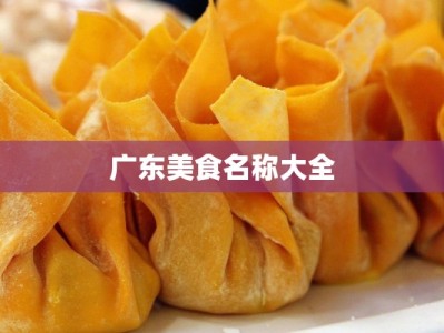 广东美食名称大全