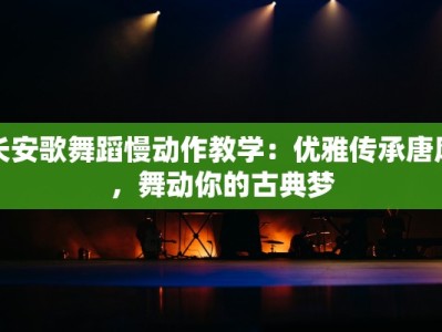 长安歌舞蹈慢动作教学：优雅传承唐风，舞动你的古典梦