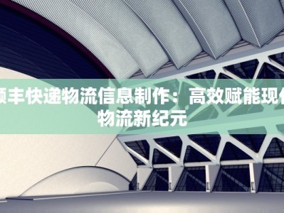 顺丰快递物流信息制作：高效赋能现代物流新纪元