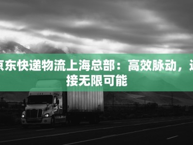 京东快递物流上海总部：高效脉动，连接无限可能