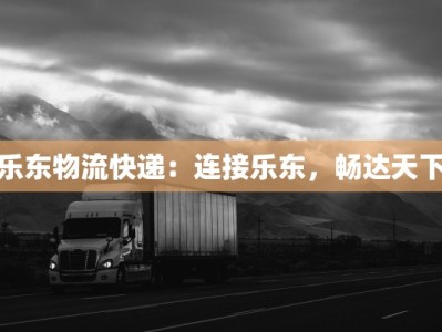 乐东物流快递：连接乐东，畅达天下