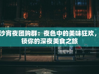 下沙宵夜团购群：夜色中的美味狂欢，解锁你的深夜美食之旅