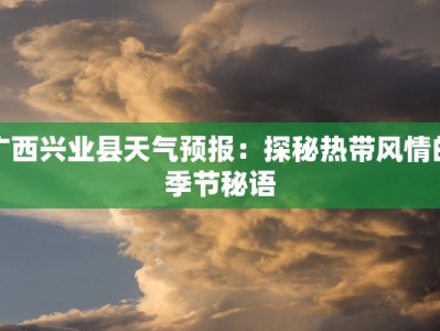 广西兴业县天气预报：探秘热带风情的季节秘语