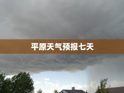 平原天气预报七天