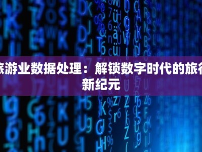 旅游业数据处理：解锁数字时代的旅行新纪元