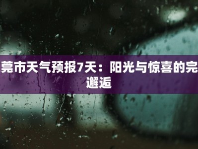 东莞市天气预报7天：阳光与惊喜的完美邂逅