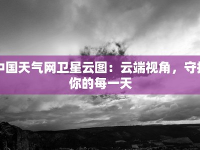 中国天气网卫星云图：云端视角，守护你的每一天