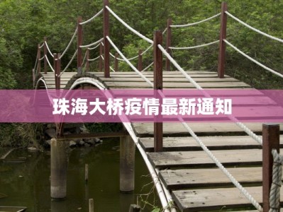 珠海大桥疫情最新通知