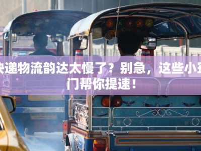 快递物流韵达太慢了？别急，这些小窍门帮你提速！