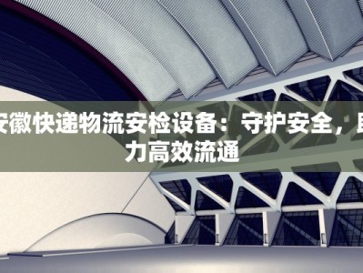 安徽快递物流安检设备：守护安全，助力高效流通