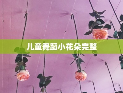 儿童舞蹈小花朵完整