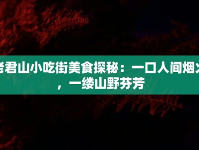 老君山小吃街美食探秘：一口人间烟火，一缕山野芬芳