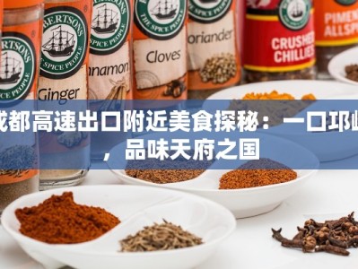 成都高速出口附近美食探秘：一口邛崃，品味天府之国