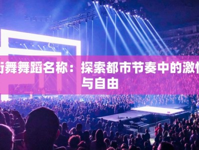 街舞舞蹈名称：探索都市节奏中的激情与自由