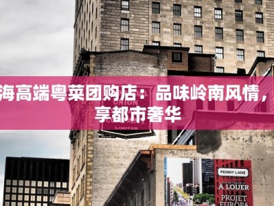 上海高端粤菜团购店：品味岭南风情，尽享都市奢华