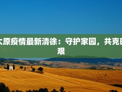 太原疫情最新清徐：守护家园，共克时艰