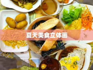 夏天美食立体画