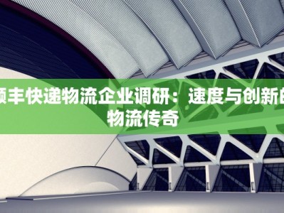顺丰快递物流企业调研：速度与创新的物流传奇