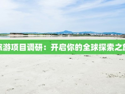 旅游项目调研：开启你的全球探索之旅